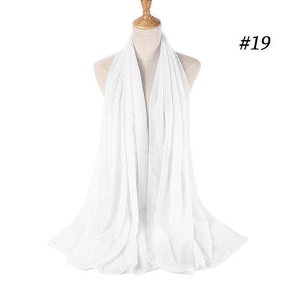 Long Lightweight Soft Solid Color Chiffon Scarfs Muslim Headscarf Hijab Scarf Shawls Wraps Hijab For Women 70*180cm