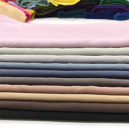Long Lightweight Soft Solid Color Chiffon Scarfs Muslim Headscarf Hijab Scarf Shawls Wraps Hijab For Women 70*180cm