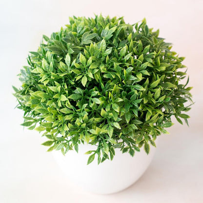 Love Art Set of 6 Small Artificial Decor Bonsai Potted Plastic Fake Flowers for Home Garden Office Desk Wall Book Shelf Decor Room Hotel  Decor