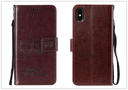 Love Couple Leather Case For iPhone 12 11 Pro  mini Phone Flip Wallet Soft Cover Shockproof Floral Cute Modern Leather Wallet Phone Case For iPhone