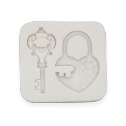 Loving Heart Lock Key Silicone Mold For Chocolate Candy Cake Decoration Plaster Ornaments Fondant Mould Kitchenware Baking Heart Lock Key Silicone Mold