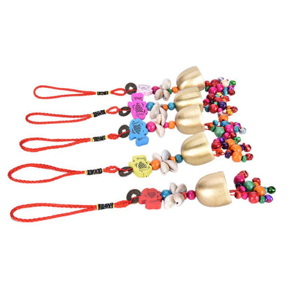 Lucky Wind Chimes Mobile Garden Wind Chime Bell Creative Outdoor National Home Pop Hot Yard New Copper Living Decor Fashion For Good Luck Home Garden Patio Hanging Decoration Gift