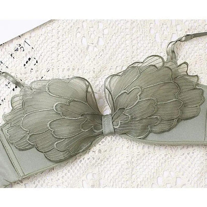 Luxurious Style Bralette Seamless Mesh Wireless Bra Thin Soft Push Up Bras for Women