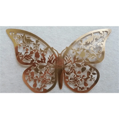 Luxury 3D Wall Stunning 12Pcs 4D Hollow Butterfly Wall Sticker Home Decoration Wall Stickers wedding Party Wedding Decors Butterfly Kids Room Decors