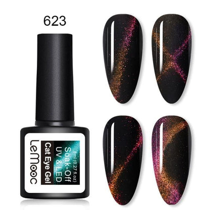 Luxury 5D Cat Magnetic Gel Nail Polish Black Chameleon UV Nail Gel Professional Manicure For Womens