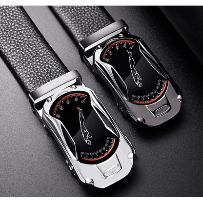Luxury Automatic Black Genuine Leather Business Belt For Men New Fashion High Quality Black Belts
