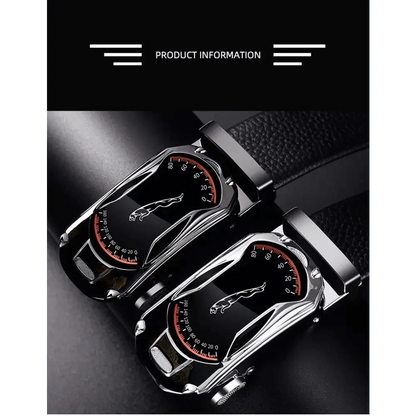 Luxury Automatic Black Genuine Leather Business Belt For Men New Fashion High Quality Black Belts