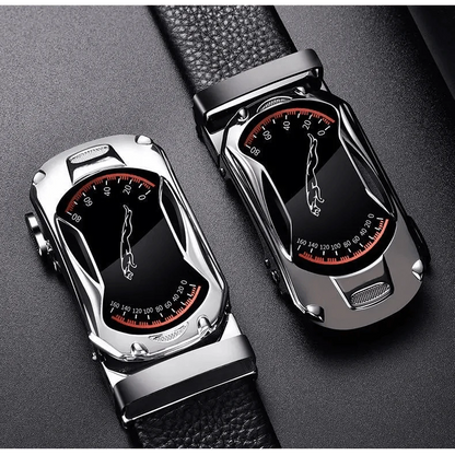 Luxury Automatic Black Genuine Leather Business Belt For Men New Fashion High Quality Black Belts