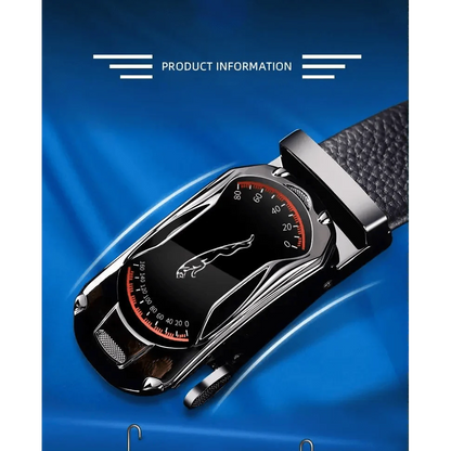 Luxury Automatic Black Genuine Leather Business Belt For Men New Fashion High Quality Black Belts