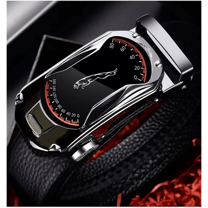 Luxury Automatic Black Genuine Leather Business Belt For Men New Fashion High Quality Black Belts