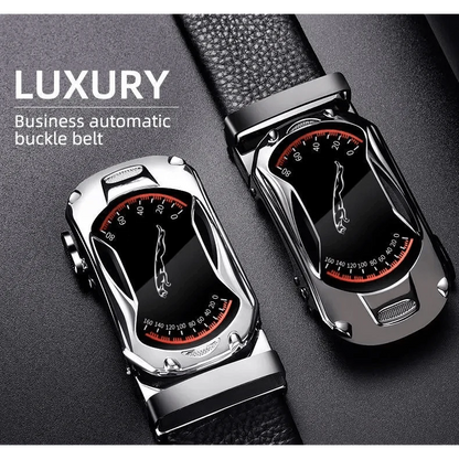 Luxury Automatic Black Genuine Leather Business Belt For Men New Fashion High Quality Black Belts