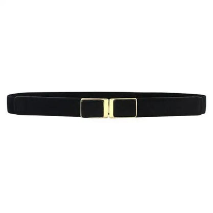 Luxury Black Elastic Women Belt Unique Belt Stretch Waistband Stylish Women Vintage Waist Belts