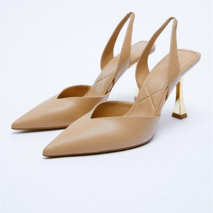 Luxury Black Straps Black Shoes For Women Shallow Summer Heels Beige Elastic Band Low Pointed Closed Flat Rhinestone Slip-on Shoes Flats Outdoor Walking Slippers
