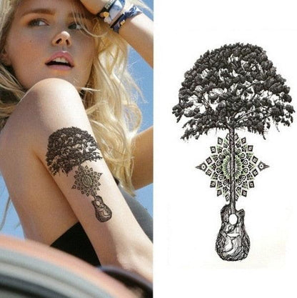 Luxury Colorful And Black Womens Tattoo Temporary Flower Waterproof Elegant Modern Tattoo For Shoulder