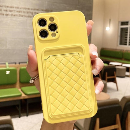 Luxury Colorful Card Holder Wallet Case For iPhone 14 13 11 12 Pro Max Mini 14 Plus Soft Silicone Purse Cover  Silicone Case with Card Holder Compatible with iPhone