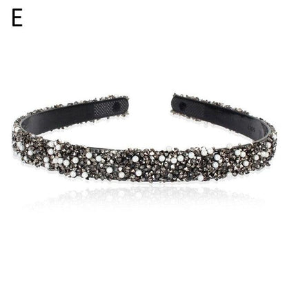 Luxury Crystal Pearl Rhinestone Headbands Fashion Women Hair Accessories Headdress Padded Hairbands Hair Bands Sparkly Hair Hoop Gorgeous Hair Accessories For Women