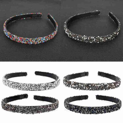 Luxury Crystal Pearl Rhinestone Headbands Fashion Women Hair Accessories Headdress Padded Hairbands Hair Bands Sparkly Hair Hoop Gorgeous Hair Accessories For Women