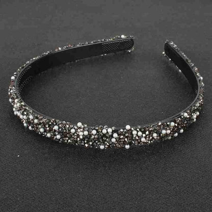 Luxury Crystal Pearl Rhinestone Headbands Fashion Women Hair Accessories Headdress Padded Hairbands Hair Bands Sparkly Hair Hoop Gorgeous Hair Accessories For Women