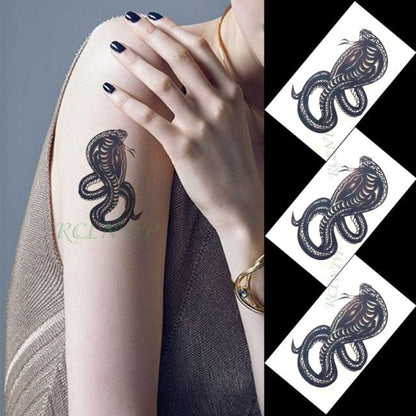 Luxury Different Waterproof Temporary Tattoo Sticker Snake Flower Fake Tattoo Body Art Adult Fashion Stickers For Womens Mens