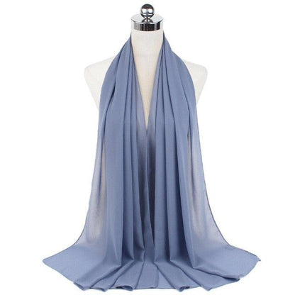 Luxury Fashion Long Soft Solid Chiffon Scarf Head Wrap Echarpe Shawl Lightweight Headscarf Instant Ready To Wear Elegant Hijab Scarf Wrap Muslim Shawl Islamic Hijabs Arab Wrap Head Scarves For Women