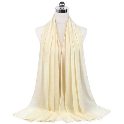 Luxury Fashion Long Soft Solid Chiffon Scarf Head Wrap Echarpe Shawl Lightweight Headscarf Instant Ready To Wear Elegant Hijab Scarf Wrap Muslim Shawl Islamic Hijabs Arab Wrap Head Scarves For Women