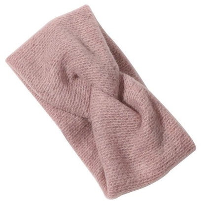 Luxury Fashion Winter Soft Solid Color Elastic Elegant Wide Knitting Cross Lightweight Headband Yoga Turban Bandage Bandanas Hair Bands For Women