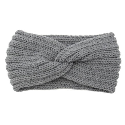 Luxury Fashion Winter Soft Solid Color Elastic Elegant Wide Knitting Cross Lightweight Headband Yoga Turban Bandage Bandanas Hair Bands For Women