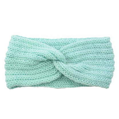 Luxury Fashion Winter Soft Solid Color Elastic Elegant Wide Knitting Cross Lightweight Headband Yoga Turban Bandage Bandanas Hair Bands For Women