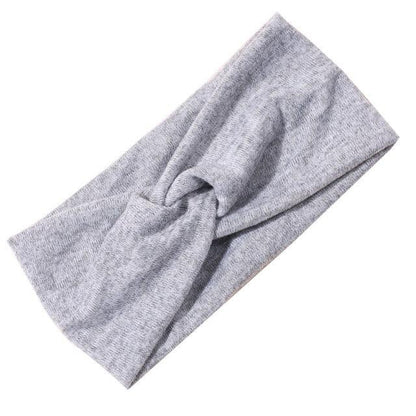 Luxury Fashion Winter Soft Solid Color Elastic Elegant Wide Knitting Cross Lightweight Headband Yoga Turban Bandage Bandanas Hair Bands For Women