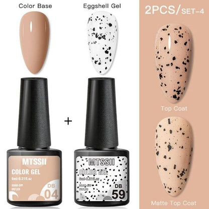 Luxury Gel Nail Polish Permanent Glossy Matte Egg Effect Elegant Stylish Eggshell Design For Women And Lady Nail Gel