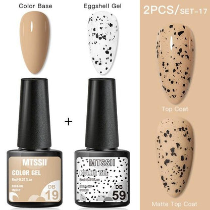 Luxury Gel Nail Polish Permanent Glossy Matte Egg Effect Elegant Stylish Eggshell Design For Women And Lady Nail Gel