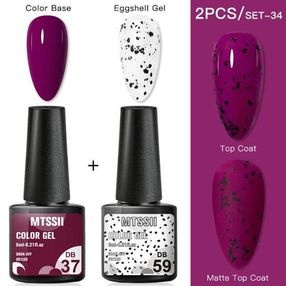 Luxury Gel Nail Polish Permanent Glossy Matte Egg Effect Elegant Stylish Eggshell Design For Women And Lady Nail Gel