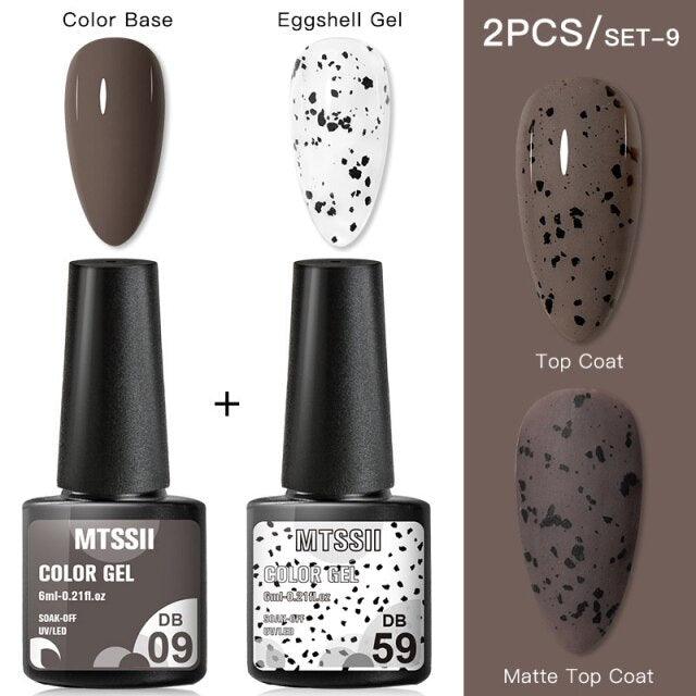 Luxury Gel Nail Polish Permanent Glossy Matte Egg Effect Elegant Stylish Eggshell Design For Women And Lady Nail Gel