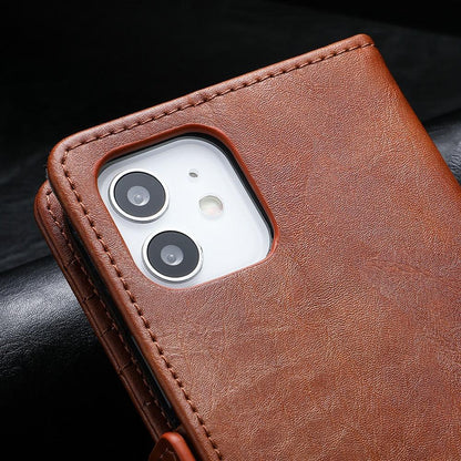 Luxury Leather Case For iPhone 13 11 12 14 Pro Max Mini Wallet Pocket Flip Case Cover Vintage Luxury Genuine Leather Fashion Business Classic Flip Case For Men