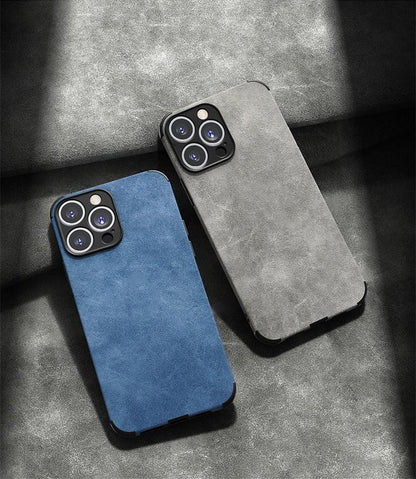 Luxury Leather Phone Case For iPhone 14 13 12 11 Pro Max Mini X XS XR 7 8 Plus SE Retro Solid Color Soft Silicone Cover PU Leather Classic Luxury Business Slim Cover Non-Slip Anti Scratch Full Protective Phone Cases