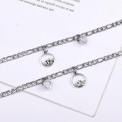 Luxury Magnet Attract Couples Bracelet Stainless Steel Chain Bracelets Charm Jewelry Matching Relationship Bracelets For Boyfriend And Girlfriend Stainless Steel His And Her Love Distance Promise Bracelets For Couples
