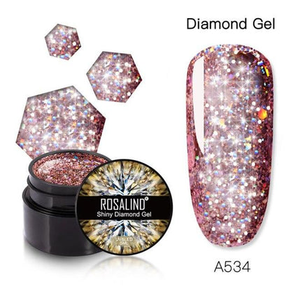 Luxury Modern Crystal Shiny Gel Nail Polish Painting Nails Art Design Diamond Manicure Gel Luxury Design For Women and Girls