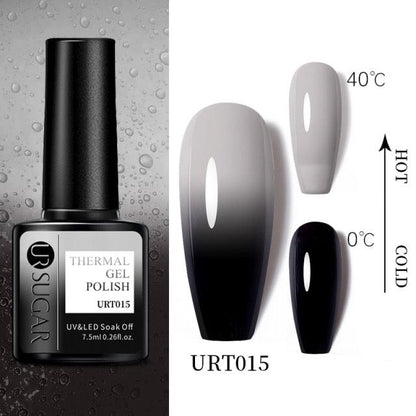 Luxury Modern Elegant Colorful Diamond Gel Nail Polish UV Temperature Color Changing Elegant Fashion Rainbow Colors For Womens