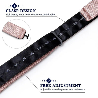 Luxury Pink Solid Men Bow Tie Silk Business Wedding Elegant Bowtie For Men Unique Desing For Every Occasion