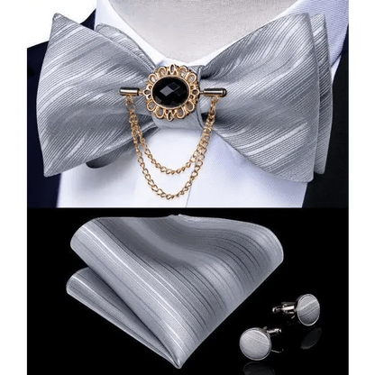 Luxury Pink Solid Men Bow Tie Silk Business Wedding Elegant Bowtie For Men Unique Desing For Every Occasion