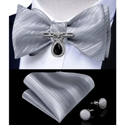 Luxury Pink Solid Men Bow Tie Silk Business Wedding Elegant Bowtie For Men Unique Desing For Every Occasion