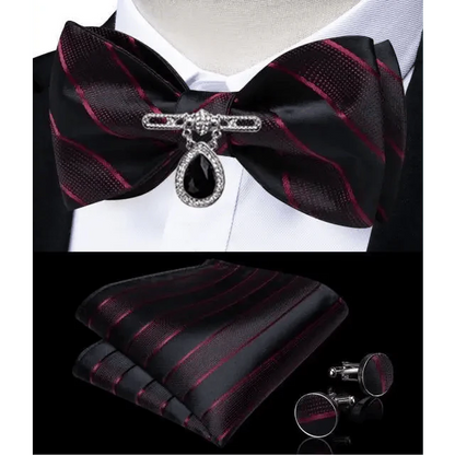 Luxury Pink Solid Men Bow Tie Silk Business Wedding Elegant Bowtie For Men Unique Desing For Every Occasion