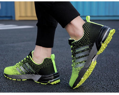 Luxury Sport Mens Sneakers Mesh Breathable Casual Men Shoes Comfortable Non-Slip Shock Absorption Light Outdoor Walking Comfortable Running Sneakers