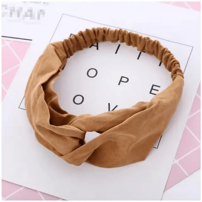 Luxury Women's Headband Vintage Cross Knot Elastic Hair Bands Soft Solid Hairband Girls Hair Accessories Floral Turban Bandanas Head Wrap