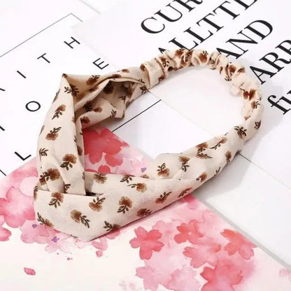 Luxury Women's Headband Vintage Cross Knot Elastic Hair Bands Soft Solid Hairband Girls Hair Accessories Floral Turban Bandanas Head Wrap
