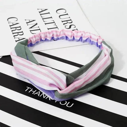 Luxury Women's Headband Vintage Cross Knot Elastic Hair Bands Soft Solid Hairband Girls Hair Accessories Floral Turban Bandanas Head Wrap
