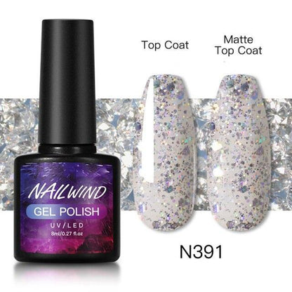 Luxury Womens Colorful Gel Nail Polish 8ml Semi Permanent UV/LED Glossy Effect Popular Design For Women and Girls in Fashion Style