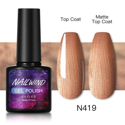 Luxury Womens Colorful Gel Nail Polish 8ml Semi Permanent UV/LED Glossy Effect Popular Design For Women and Girls in Fashion Style