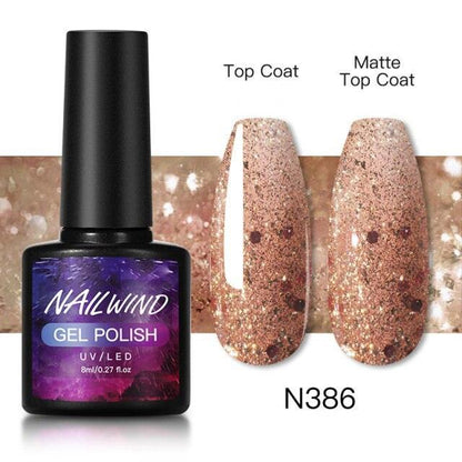 Luxury Womens Colorful Gel Nail Polish 8ml Semi Permanent UV/LED Glossy Effect Popular Design For Women and Girls in Fashion Style