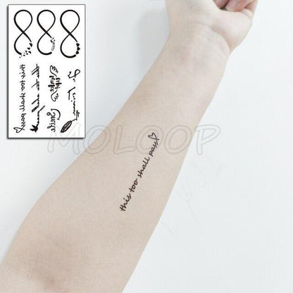 Luxury Womens Different Temporary Waterproof Tattoo Sticker Feather Dandelion Tattoos For Makeup Party